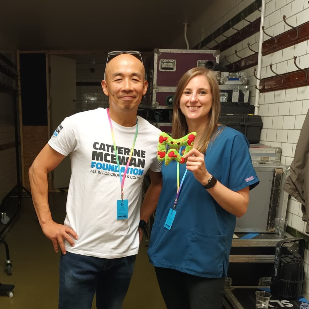 Dr Ho and Dr Hall engaging the public at the Edinburgh Fringe Festival